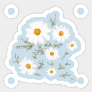 white daisy flower Sticker